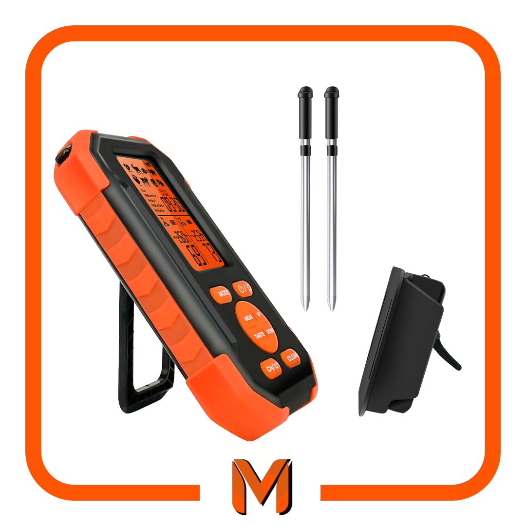 Meat Monitor 2.0 Auto Twin Probe True Wireless LCD Cooking Thermometer System & Free Bear Claws