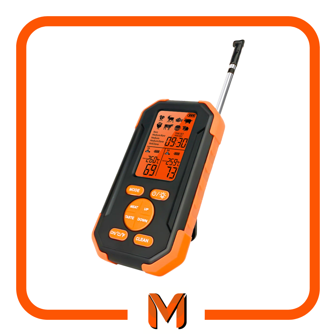 Meat Monitor 2.0 Auto Twin Probe True Wireless LCD Cooking Thermometer System & Free Bear Claws