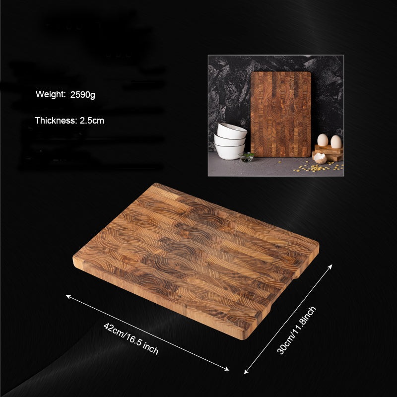 Meat Monitor Large Natural TEAK 42cm Anti Bacterial Chopping / Cutting Board